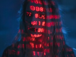 girl with code light