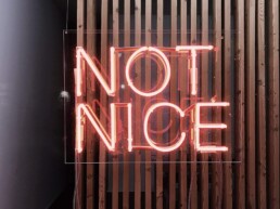 not nice neon light insigna