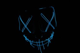neon X eyes mask