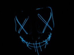 neon X eyes mask