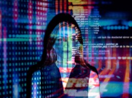 girl under the light of coding